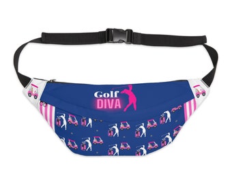 Golf Diva Fanny pack (blue with pattern)