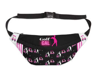 Golf Gal Fanny pack (black with pattern)