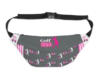 Golf Diva Fanny pack (gray with pattern)