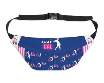 Golf Gal Fanny pack (blue with pattern)