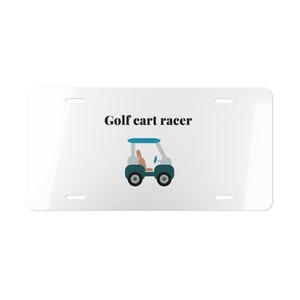 Golf Cart Racer Vanity Plate