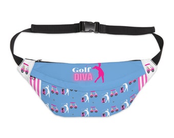 Golf Diva Fanny pack (light blue with pattern)