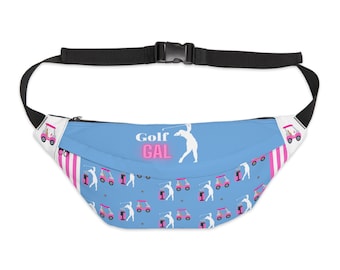 Golf Gal Fanny pack (light blue with pattern)