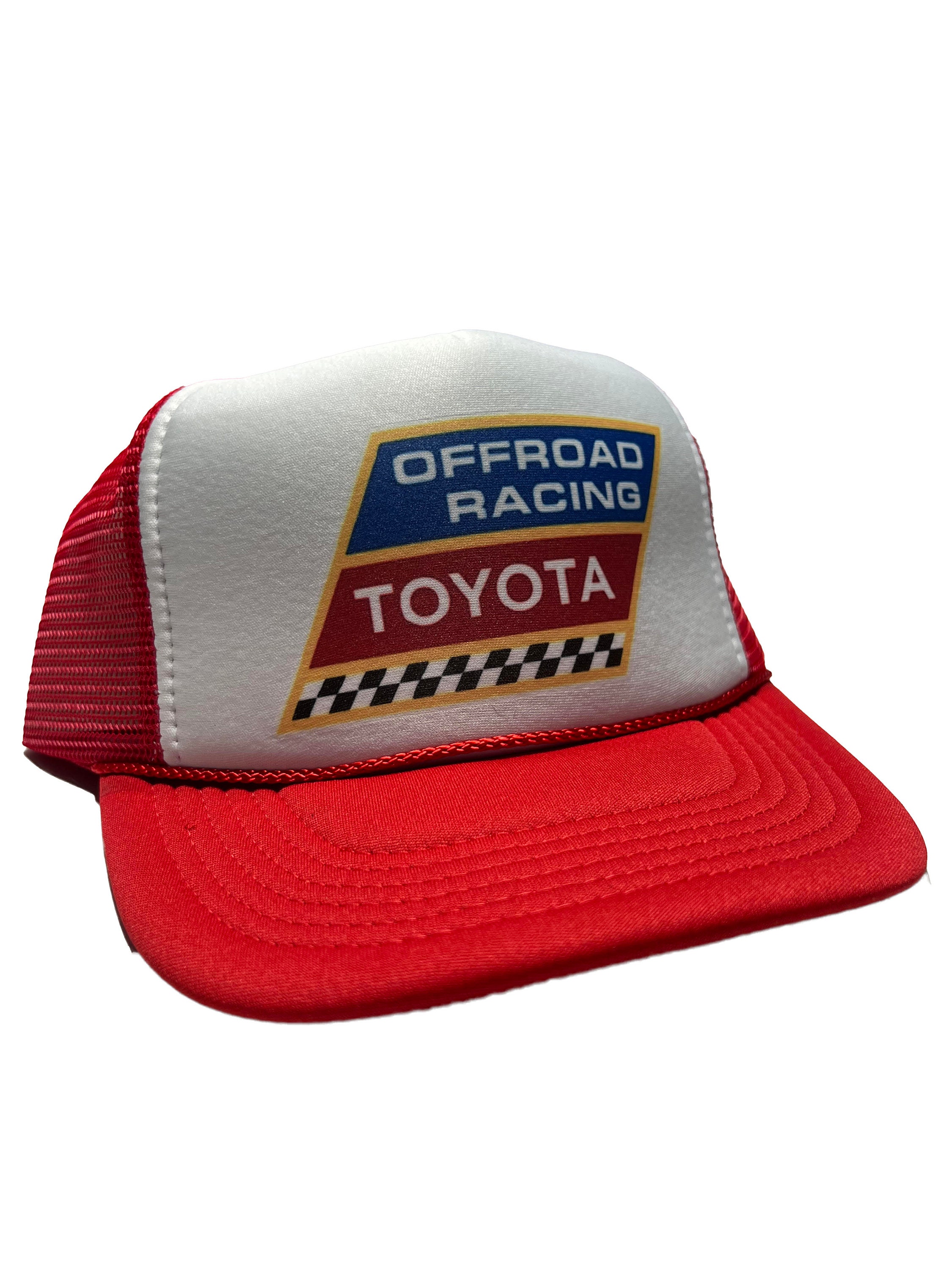 Toyota Offroad Racing Trucker Hat Vintage Style Red Mesh Snapback