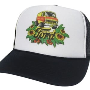 Ford Hawaiian Racing Vintage Style Black Ford Hat Hawaiian Hat Mesh Hat Snapback Hat Beach Hat Car Hat Trucker Hat