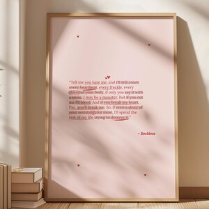 POWERLESS Book Quote Digital Print | 2 Colors | Digital Posters | Book Quotes Print | Bookish Poster | Book Lover Art Print | BookTok image 8