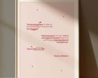 THRONE OF GLASS Quote Digital Print | 2 Colors | Book Quotes Print | Bookish Poster | Book Lover Art Print | Digital Art | Sarah J Maas