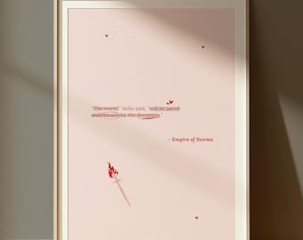 THRONE OF GLASS Digital Print | Poster Download | Book Quotes Print | Bookish Poster | Book Lover Art Print | Digital Art | Sarah J Maas