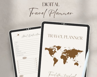 Digital Travel Planner | Travel Journal | Travel Diary | Vacation Planner | iPad Planner | Travel Organizer | GoodNotes Holiday Planner