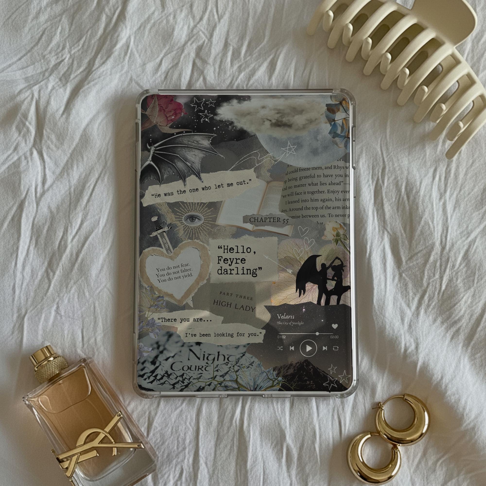 ACOTAR Kindle Printable Insert | Fantasy Kindle Cover | Kindle Clear ...
