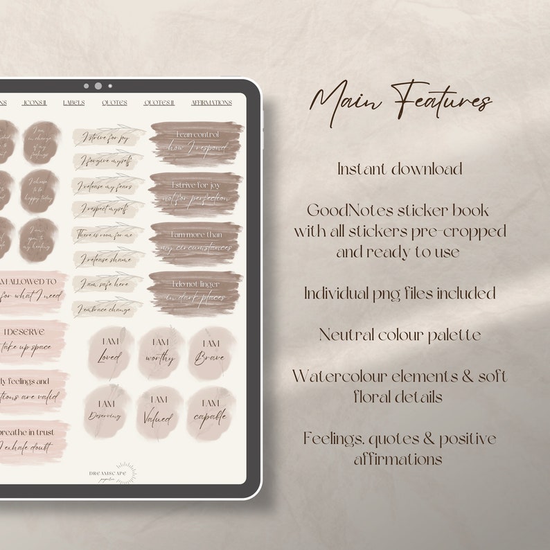 Digital Stickers Mental Health Stickers Journal Stickers Anxiety Stress