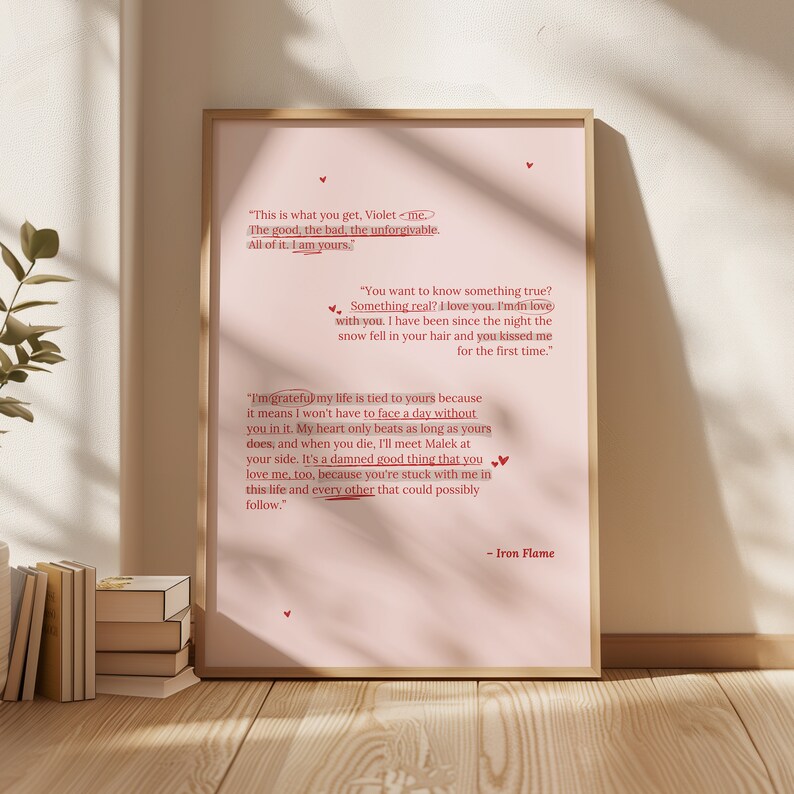 FOURTH WING Digital Print | Xaden Quote | 2 Colors | Digital Posters | Book Quotes Print | Bookish Poster | Book Lover Art Print | BookTok image 6