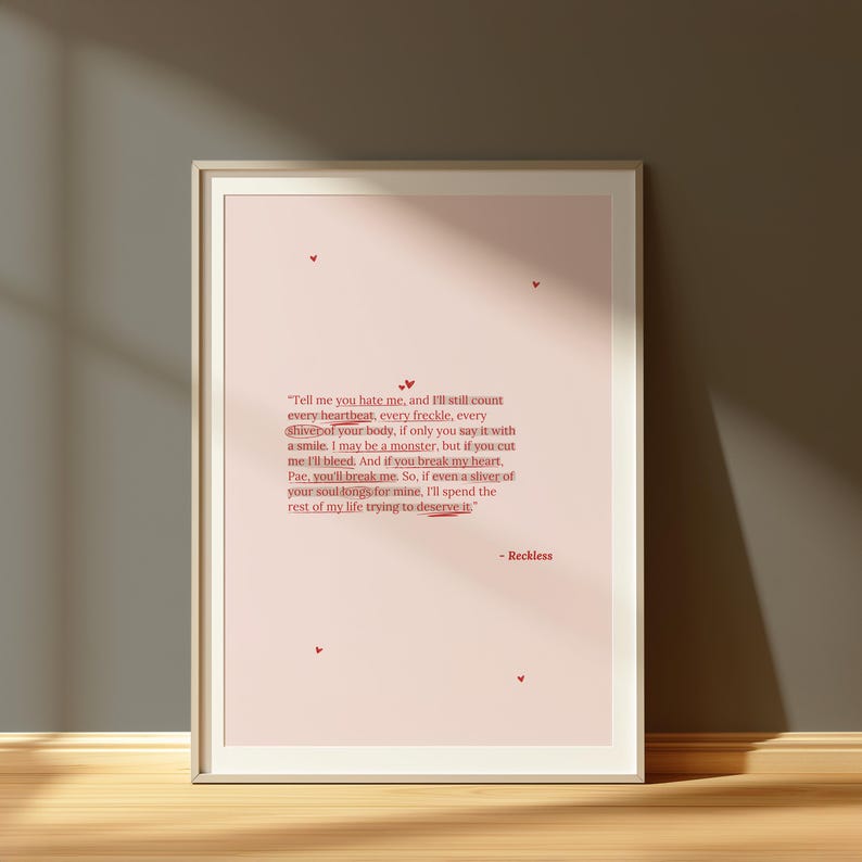 POWERLESS Book Quote Digital Print | 2 Colors | Digital Posters | Book Quotes Print | Bookish Poster | Book Lover Art Print | BookTok image 1