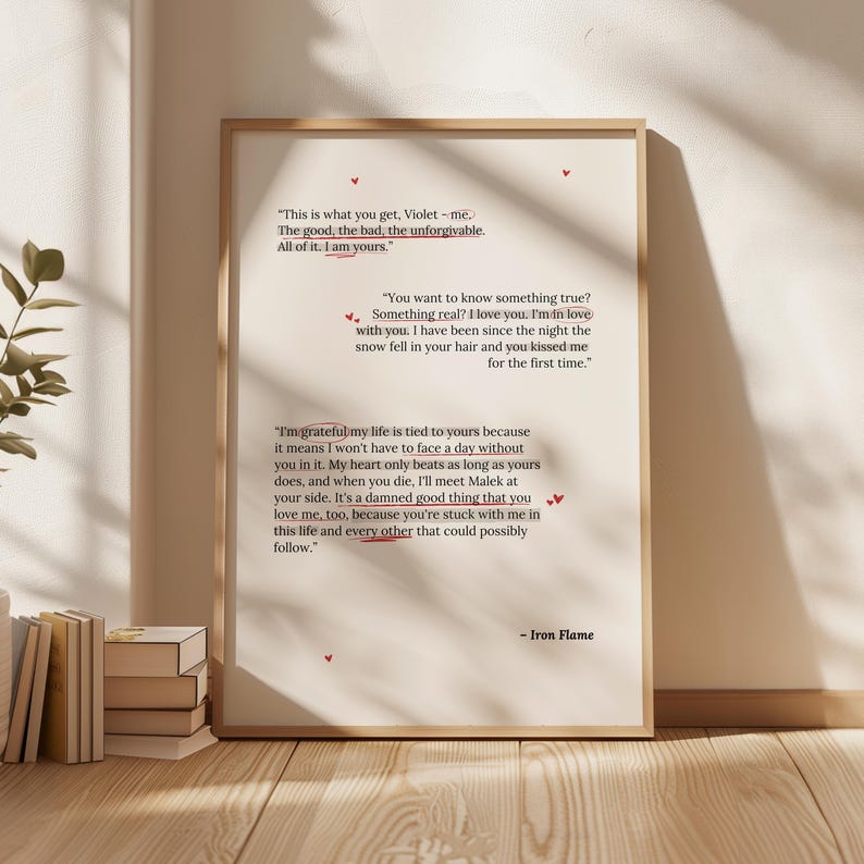 FOURTH WING Digital Print | Xaden Quote | 2 Colors | Digital Posters | Book Quotes Print | Bookish Poster | Book Lover Art Print | BookTok image 7