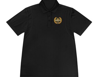 Confident State Signature logo front Men's Sport Polo Shirt
