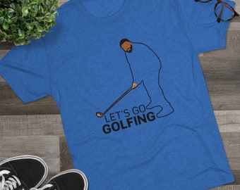 Let's Go Golfing - DJ - T-shirt ras du cou unisexe tri-blend