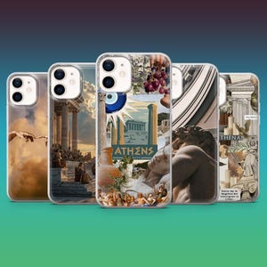 Ancient Greek Phone Case Greek Myth Goddess Cover for iPhone 16, 15, 14, 13, 12, Samsung S25, S24, S23FE, S22, A16, A26, A56, Pixel 9Pro, 8A