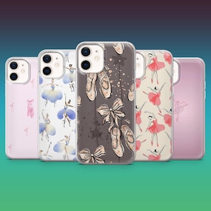Ballet Phone Case Dancer Balletcore Ballerina Cover for iPhone 16, 15, 14, 13, 12, Samsung S25, S24, S23FE, S22, A16, A56, Pixel 9Pro, 8A, 7