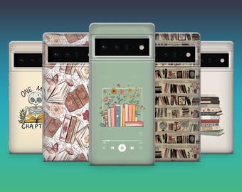 Funda para teléfono Bookish Bookworm Bibliophile Cover para Google Pixel 9Pro, 8A, 8Pro, 7Pro, 7A, 6A, Samsung S25, S24Fe, S23, A16, iPhone 16, 15