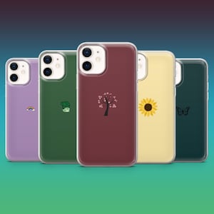 Adorabile custodia minimalista per telefono, semplice decorazione per iPhone 16, 15, 14, 13, 12, Samsung S25, S24, S23FE, S22, A16, A26, A56, Pixel 9Pro, 8A