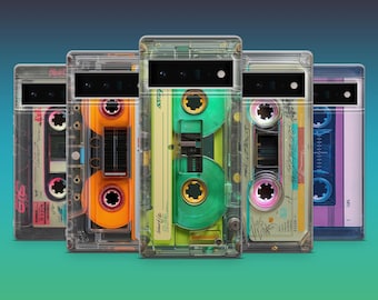 Retro Cassette Phone Case Vintage Mixtape Cover for Google Pixel 10, 10Pro, 9, 9Pro, 8A, 8, 7A, 6, Samsung S25, S24, S23, A16, iPhone 17, 16