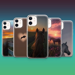Reiter Handyhülle Sonnenuntergang Pferd reiten Cover für iPhone 16, 15, 14, 13, 12, Samsung S25, S24, S23FE, S22, A16, A26, A56, Pixel 9Pro, 8A,7