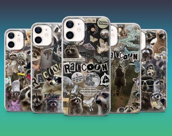 Grappige wasbeer telefoonhoesje schattige wasbeer eigenzinnige dierenhoes voor iPhone 16, 15, 14, 13, 12, Samsung S25, S24, S23FE, A16, A56, Pixel 9A, 8A, 7