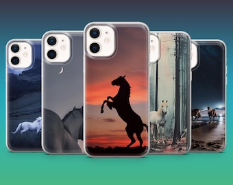 Horse Phone Case Equestrian Horse Lover Aesthetic Cover for iPhone 16, 15, 14, 13, 12, Samsung S25, S24, S23FE, A16, A56, Pixel 9A, 8A, 7