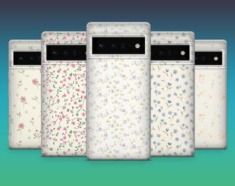 Cute Flower Phone Case Floral Botanical Cover for Google Pixel 9Pro, 8A, 8Pro, 7Pro, 7A, 6A, Samsung S25, S24, S23, A16, A36, iPhone 16, 15