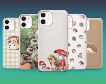Süße Igel Handyhülle Kawaii Haustier Cover für iPhone 17Pro, 16, 15, 14, 13, 12, Samsung S25, S24, S23Fe, S22, A16, A26, A56, Pixel 10, 9Pro