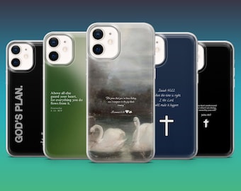 Bible Verse Phone Case Spiritual Quote Christian Cover for iPhone 16, 15, 14, 13, 12, Samsung S25, S24, S23FE, A16, A56, Pixel 9A, 8A, 7