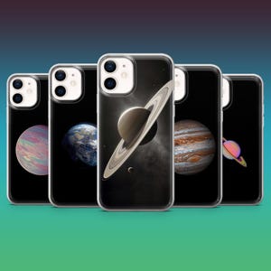 Planet Phone Case Outer Space Universe Cover for iPhone 16, 15, 14, 13, 12, Samsung S25, S24, S23FE, S22, A16, A26, A56, Pixel 9Pro, 8A, 7