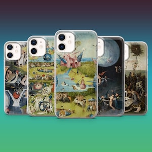 Hieronymus Bosch Phone Case Medieval Art Surreal Cover for iPhone 16, 15, 14, 13, 12, Samsung S25, S24, S23FE, A16, A26, A56, Pixel 9, 8A, 7