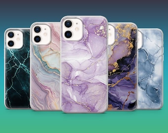 Marble Phone Case Elegant Luxury Marmor Cover for iPhone 16, 15, 14, 13, 12, Samsung S25, S24, S23FE, S22, A16, A26, A56, Pixel 9Pro, 8A, 7