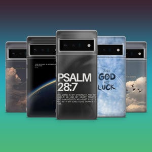 Bible Verse Phone Case Christian Religious Cover for Google Pixel 9Pro, 8A, 8Pro, 7Pro, 7A, 6A, Samsung S25, S24Fe, S23, A16, iPhone 16, 15