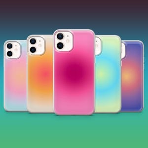 Ombre-telefoonhoesje Gradient Aura Esthetic Cover voor iPhone 16, 15, 14, 13, 12, Samsung S25, S24, S23FE, S22, A16, A26, A56, Pixel 9Pro, 8A, 7