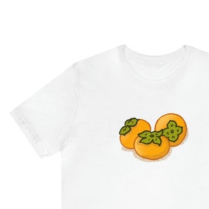 Tee-shirt kaki mignon, t-shirt d’automne 2024, tee-shirt aux fruits confortables, t-shirt kaki amateur