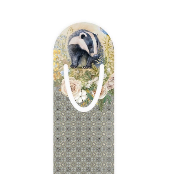 Badger metal bookmark nature lover gifted book marker teacher appreciation gift book loving friend forest animals bookish gift Valentine
