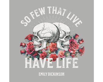 Emily Dickinson original poster literature quote gift archival quality square print dark academia poetry loving friend gift wall art bookish