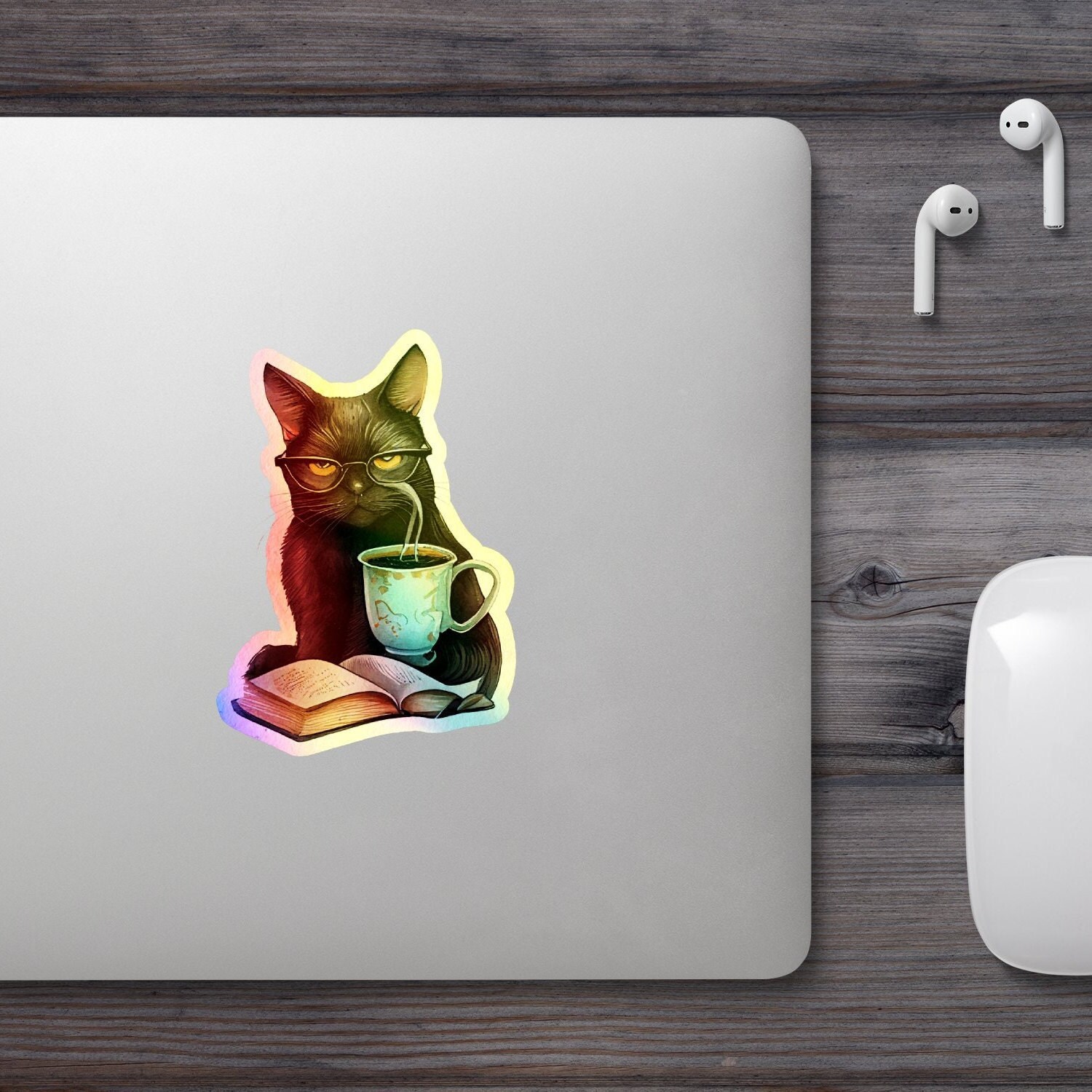 Vinyl Black Cat Sticker Gift Scratch Resistant Easy Peel Sticker Gothic ...