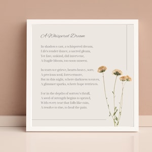 Baby Loss Poem, Pregnancy Loss Gift, Miscarriage Poem, Miscarriage Keepsake, Funeral Poem, Stillbirth, Baby Loss Print, Printable Poem