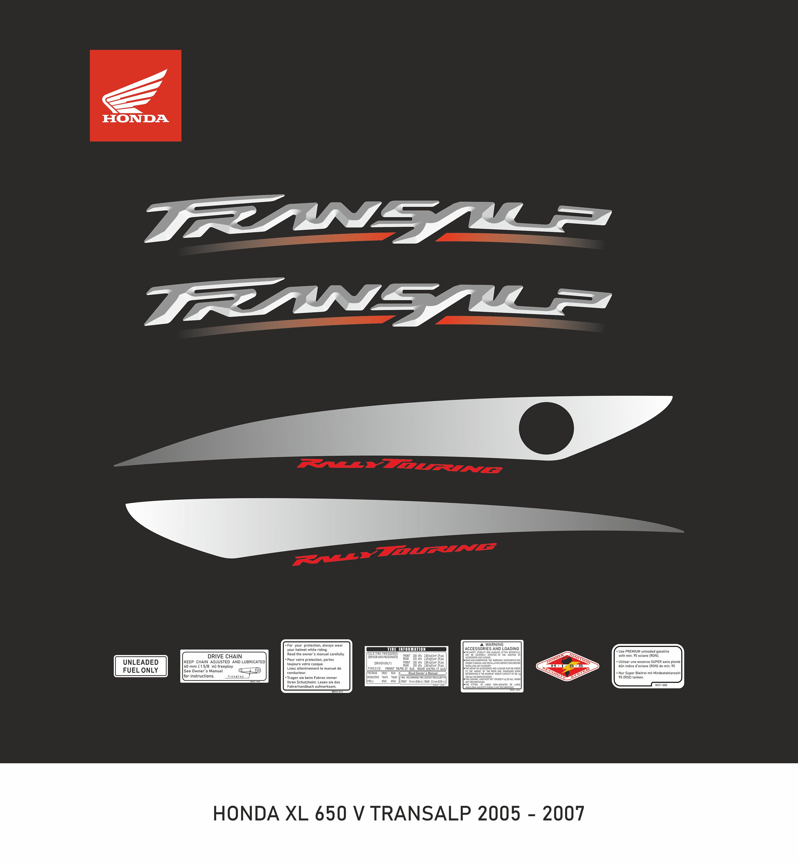 Kit Stickers Honda XL 650V Transalp 2005-2007 - Etsy
