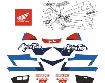 Honda XRV 750 Africa Twin Decal Sticker 1990 1991 1992