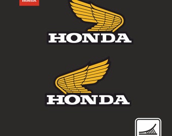 Logotipo de Honda Vintage pegatinas Set 2 piezas calcomanía de motocicleta