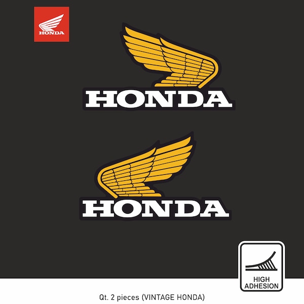 Honda logo Vintage Stickers Set 2 pieces Motorcycle Decal