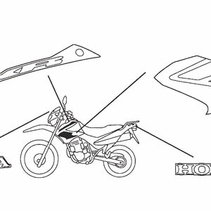 Pegatinas Honda XR 125L 03-2004 Calcomanía imagen 2