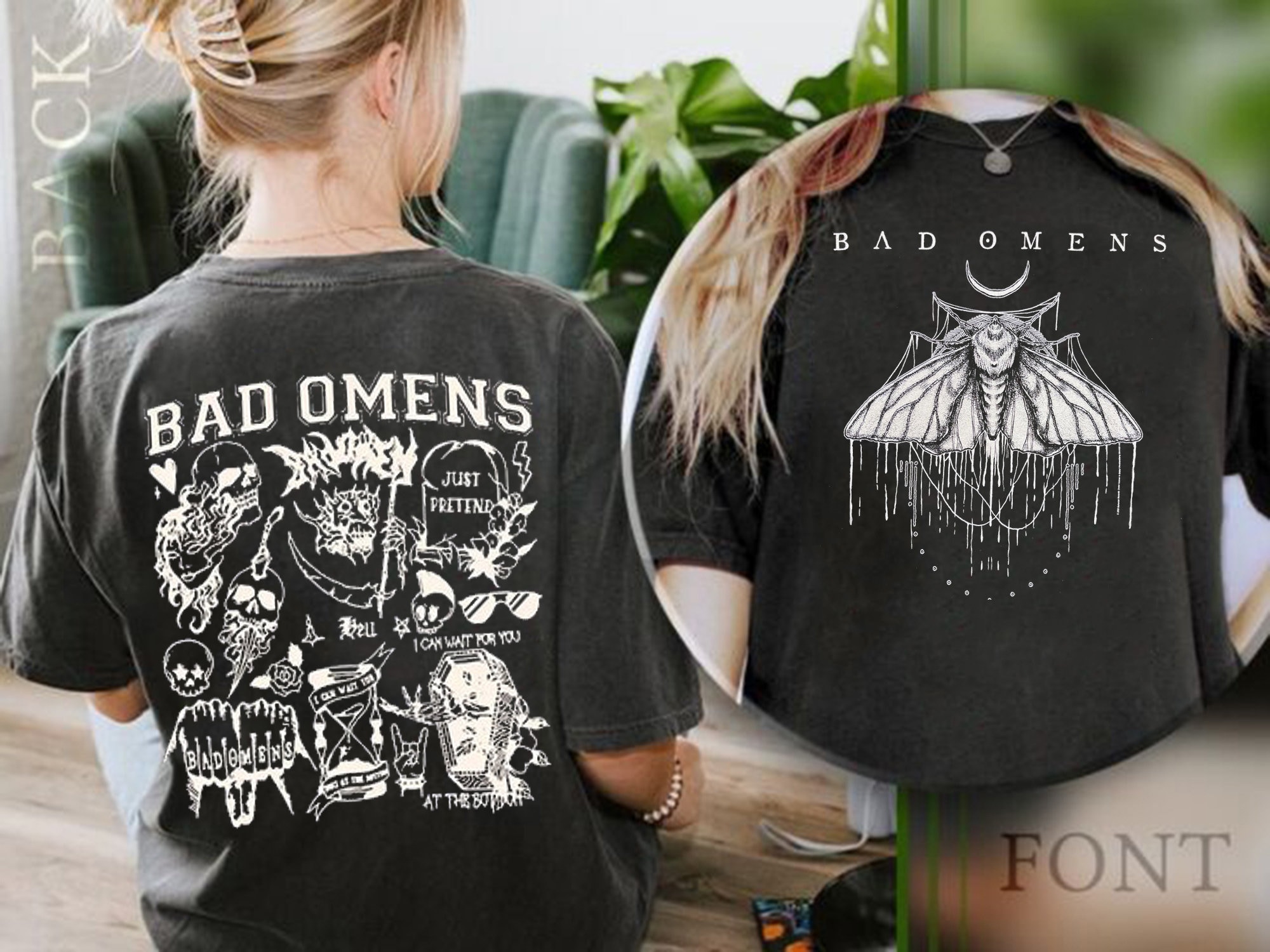 Official Bad Omens Merch Blood Moon Tee - Shirtnewus