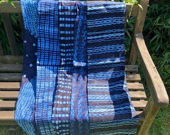 Authentic Indigo Cloth: Handwoven West African Textile, Premium