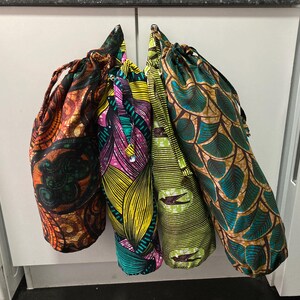 Bolsa de tela africana para guardar cosas y decorar la cocina