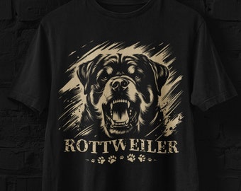 Rottweiler Lovers T-Shirt / Rottweiler T-Shirt / Animal Lover T-Shirt / Cute Dog Print T-Shirt / Sepia Dog T-Shirt / Gift for Rottweiler Mom